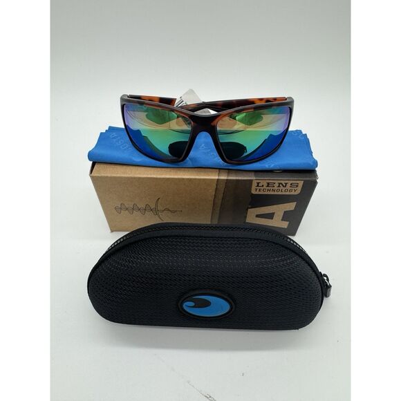 Costa Del Mar Reefton Polarized Sunglasses Tortoise /Green Mirror 580P New In Bx - Picture 2 of 11
